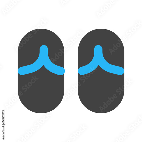 flip flops flat icon