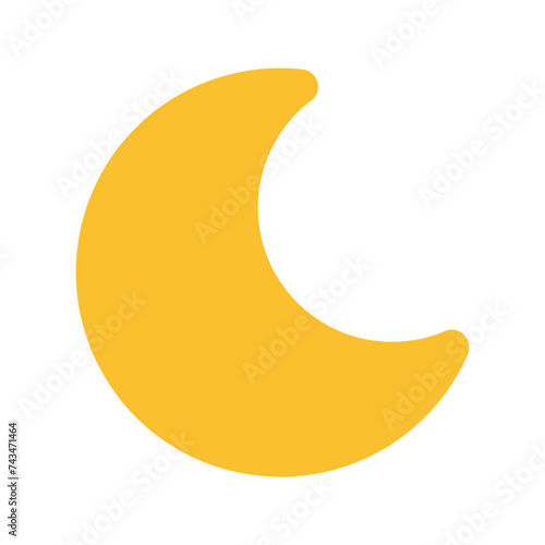half moon flat icon