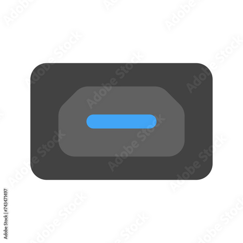 hdmi port flat icon