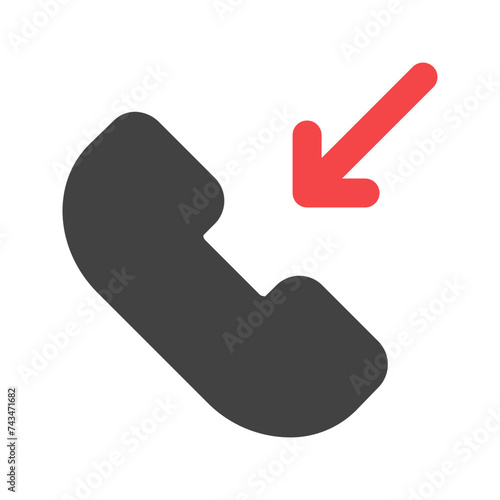 incoming call flat icon