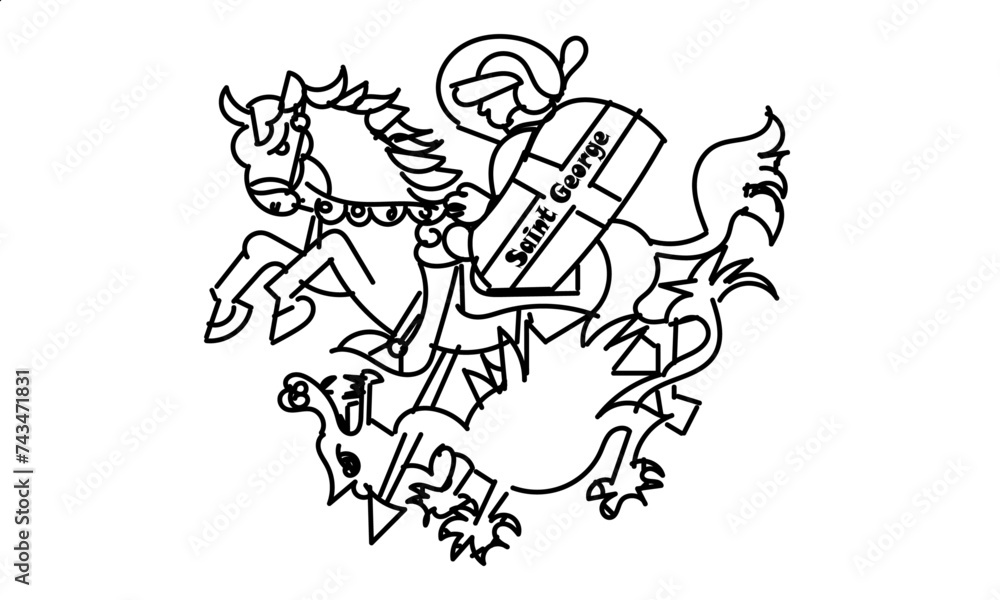 Saint George Feast day vector designs for banner, posters, cards, greetings, t-shirts...