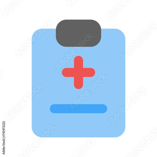medical clipboard flat icon