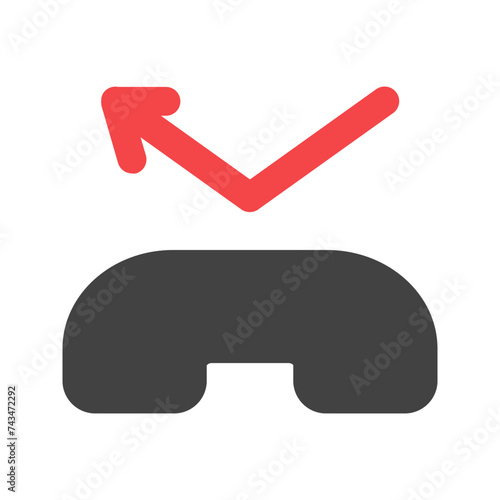 missed call flat icon