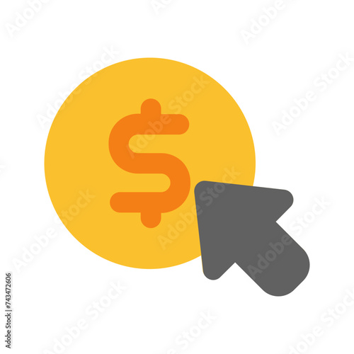 pay per click flat icon