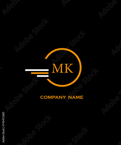 MK Letter Logo Design. Creative Initials Letter Concept. MK Icon Design