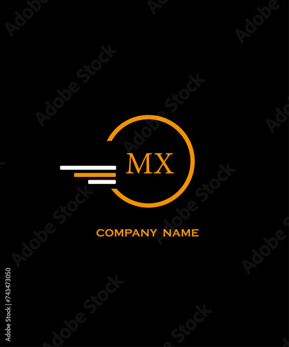 MX Letter Logo Design. Unique Attractive Creative Modern Initial MX photo