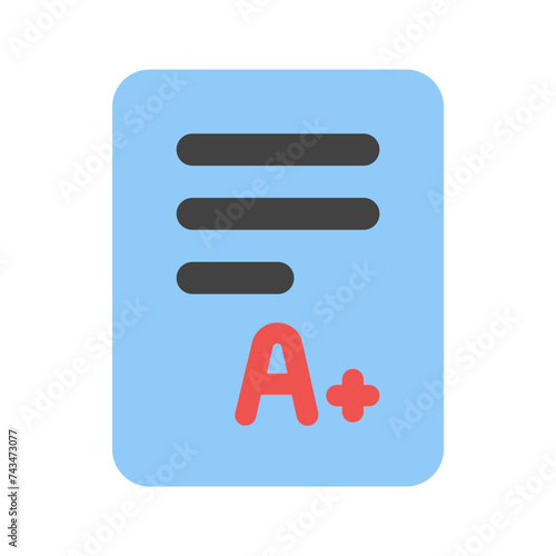 report card flat icon