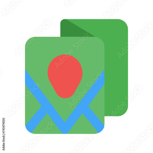 travel guide flat icon