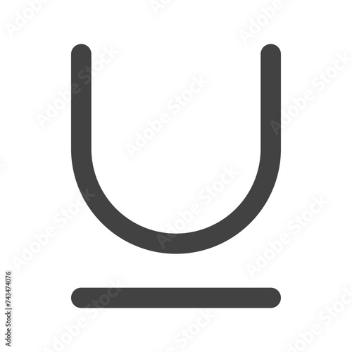 underline flat icon