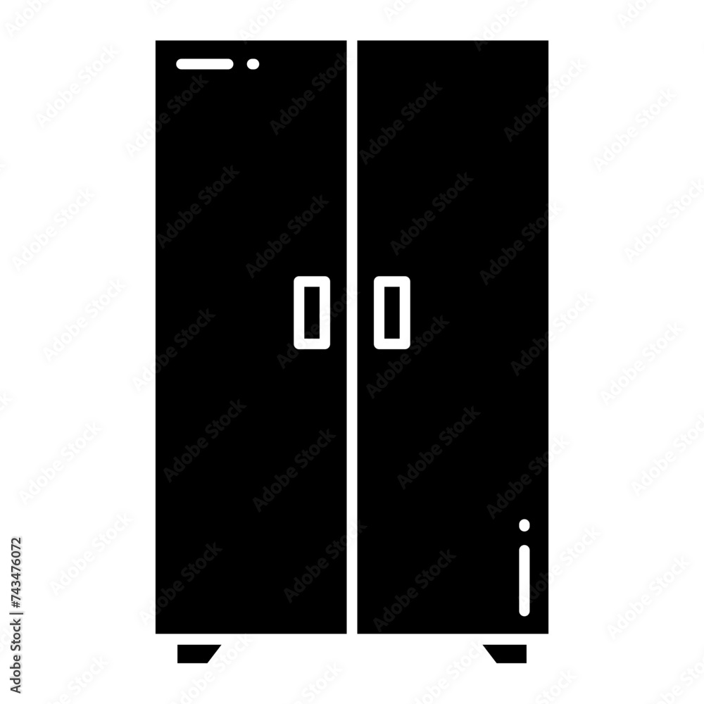 Illustration of Wardrobe design Glyph Icon Illustration of Wardrobe design Glyph Icon