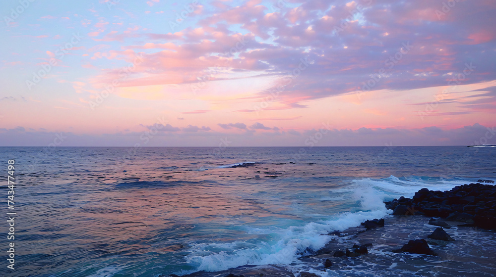 South Point at sunset, Big Island, Hawaii, USA.