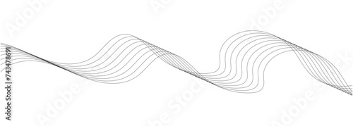 Abstract wavy background. Thin line wavy abstract vector background. Curve wave seamless pattern. Line art striped graphic template design