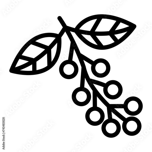 Hackberry Vector Line Icon Design