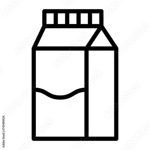 Milk Vector Line Icon Design