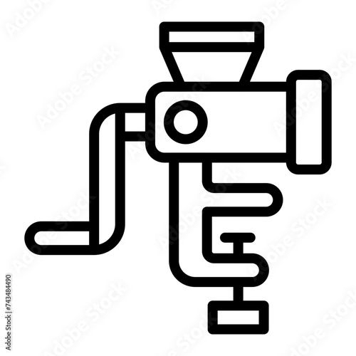 Mincer Vector Line Icon Design