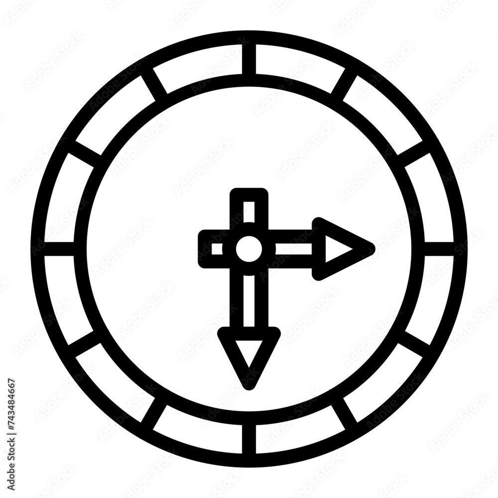 Clock Time Vector Line Icon Design Clock Time Vector Line Icon Design
