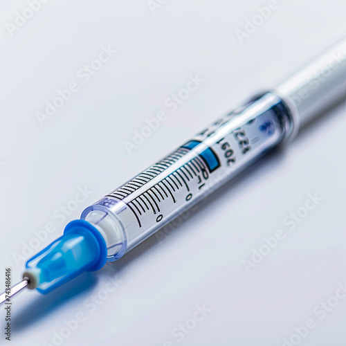syringe on a white background