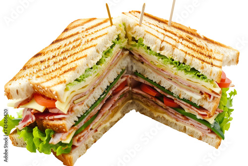 Club Sandwich on Transparent Background, PNG