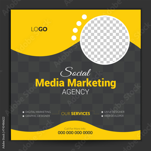 Modern Social Media Post Design , Instagram Post Design Concept and vector design layout