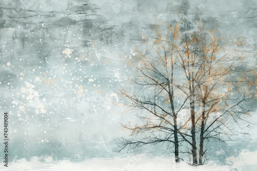 Wallpaper Mural beautiful New Year's white winter background with snow-covered fir trees in the forest close-up and a path between them, bokeh and space for text Ai generative Torontodigital.ca
