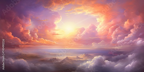 sunset behind clouds creates a captivating scene filled with drama and beauty. As the sun dips below the horizon, its golden rays illuminate the edges of the clouds, casting a warm and ethereal 