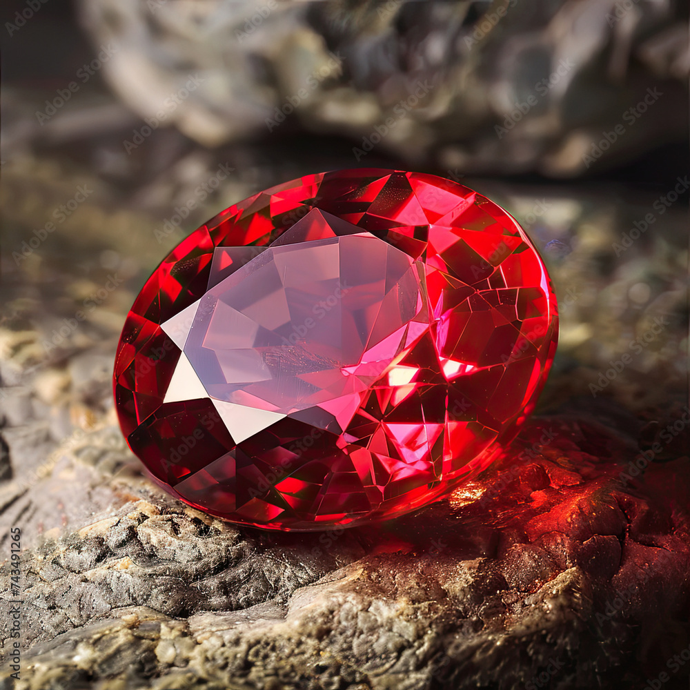 cut ruby gem of flawless quality on black background cut ruby gem of flawless quality on black background