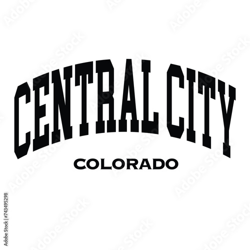 Central City text effect vector. Editable college t-shirt design printable text effect vector	