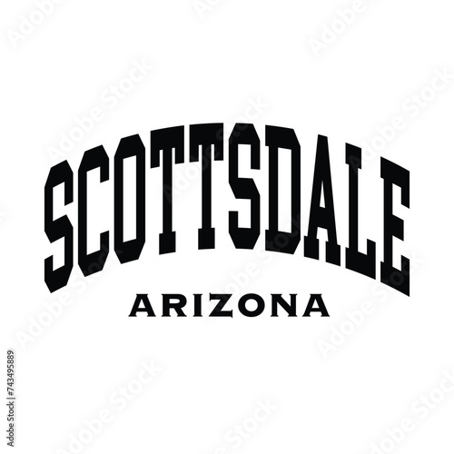 Scottsdale text effect vector. Editable college t-shirt design printable text effect vector	