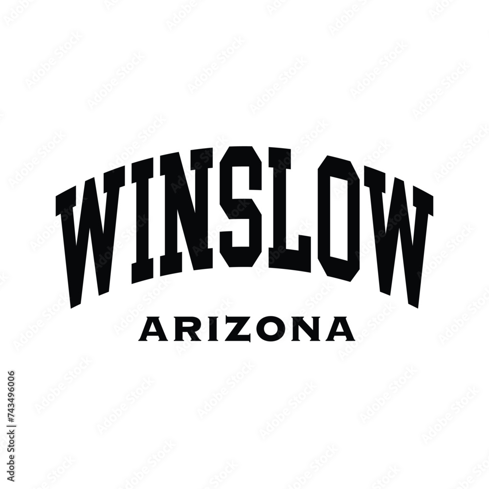 Winslow text effect vector. Editable college t-shirt design printable text effect vector	