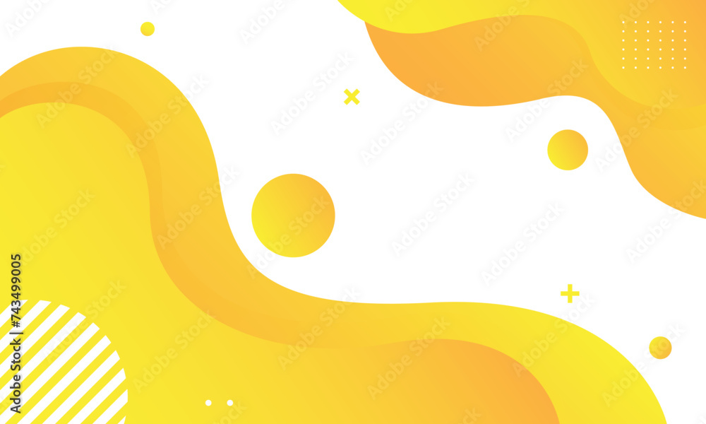 Abstract orange background.  Fluid shapes composition. Vector illustration