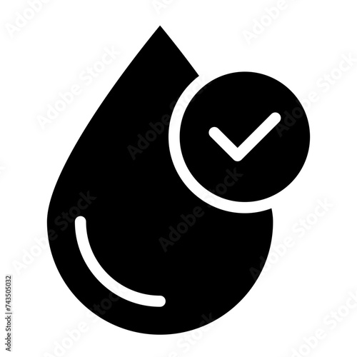 water drop check mark icon