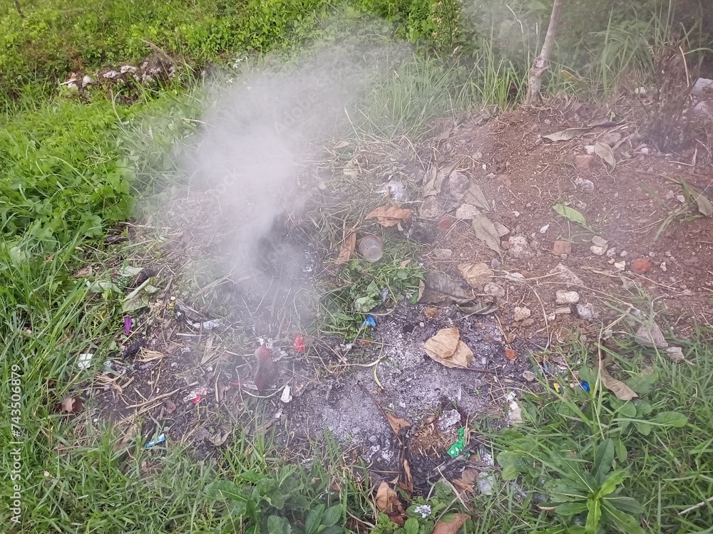 remaining waste that has just been burned remaining waste that has just been burned