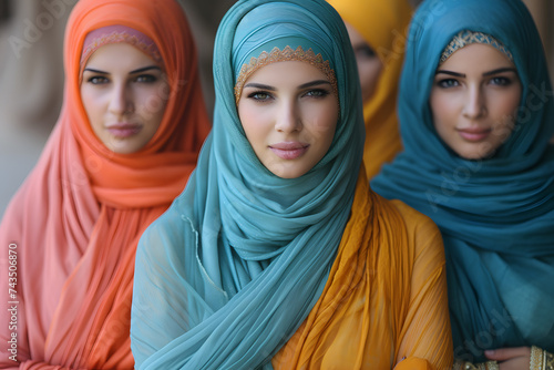 International Women’s Day, Women Day, Middle Eastern women wear hajibs photo