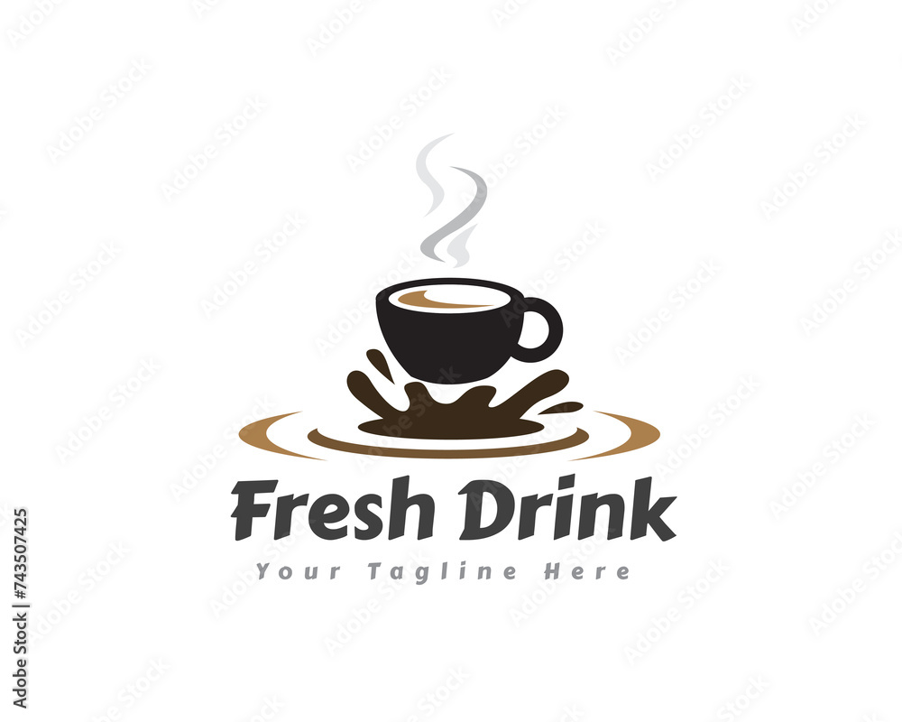 cup mug drink out from splash water logo icon symbol design template illustration inspiration cup mug drink out from splash water logo icon symbol design template illustration inspiration