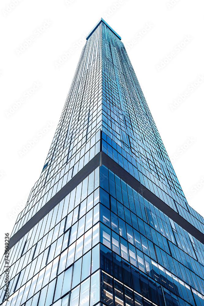 Obraz premium beautiful skyscraper isolated on white background, realistic PNG object