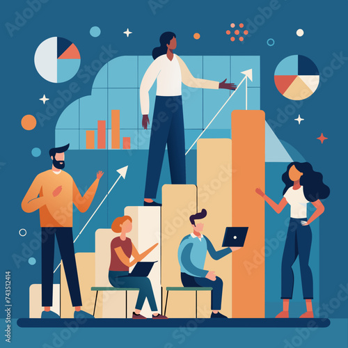 Inclusive diversity metrics displayed visually. vektor illustation