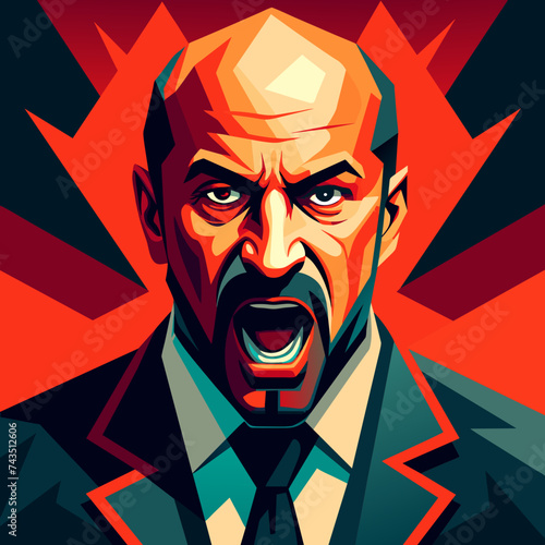 Abstract representations of emotions like fear, anger, and surprise. vektor illustation