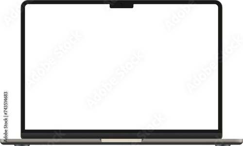 realistic new macbook air laptop ultrabook laptop mockup photo