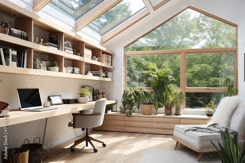 Natural Light Scandinavian Inspired Home Office Designs  Windows  Walls  and Sleek Design