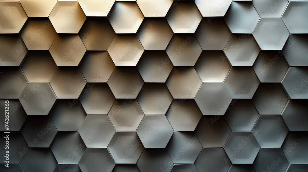 Hexagonal Gradient Pattern - 3D Illusion on 2D Surface Hexagonal Gradient Pattern - 3D Illusion on 2D Surface