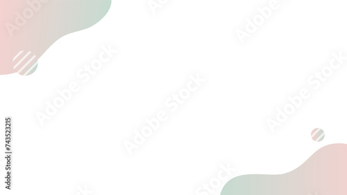 ピンク系ニュアンスカラーの曲線フレーム背景2、アスペクト比16:9