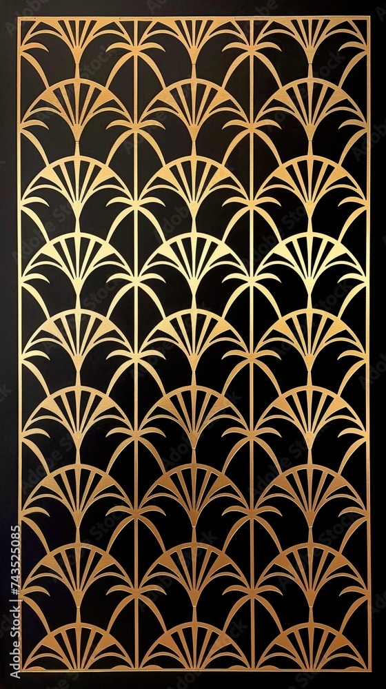 Vintage geometric wallpaper design art deco elegance gol - obrazy, fototapety, plakaty 