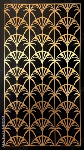 Vintage geometric wallpaper design art deco elegance gol