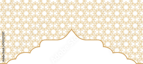 Islamic arabian floral ornament frame
