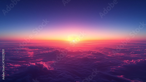 Sunset Sky Gradient: Late Evening Sky Colors from Deep Orange to Dusky Purple