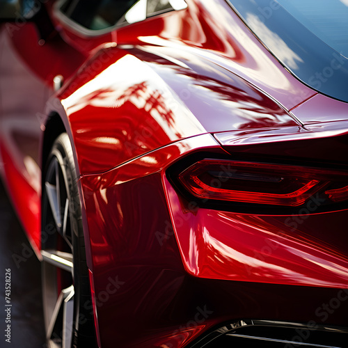 Exquisite Red GT Sports Car: A Symbol of Luxury, Roaring Power, and Unrivalled Speed © Michael