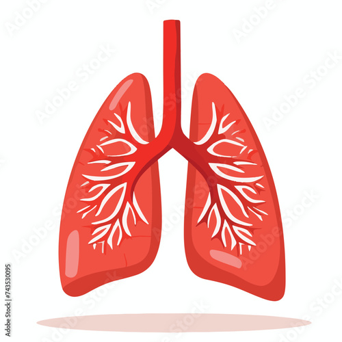 lung icon with white background vector art