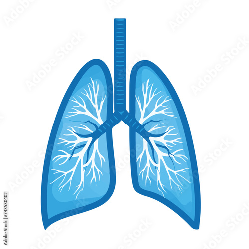 lung icon with white background vector art