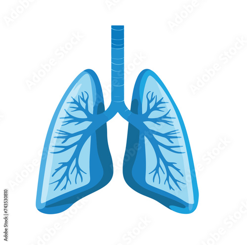 lung icon with white background vector art