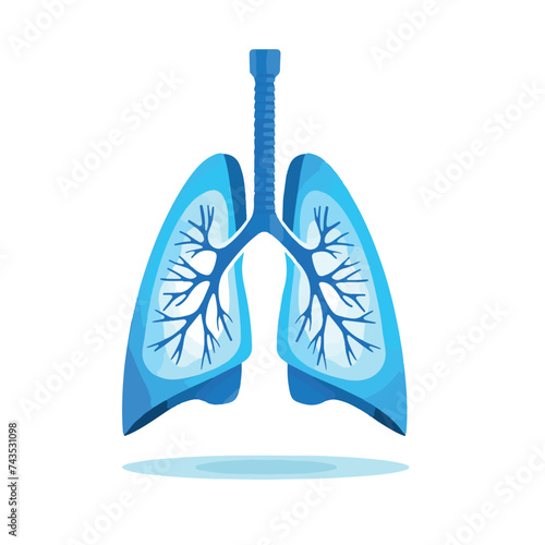 lung icon with white background vector art